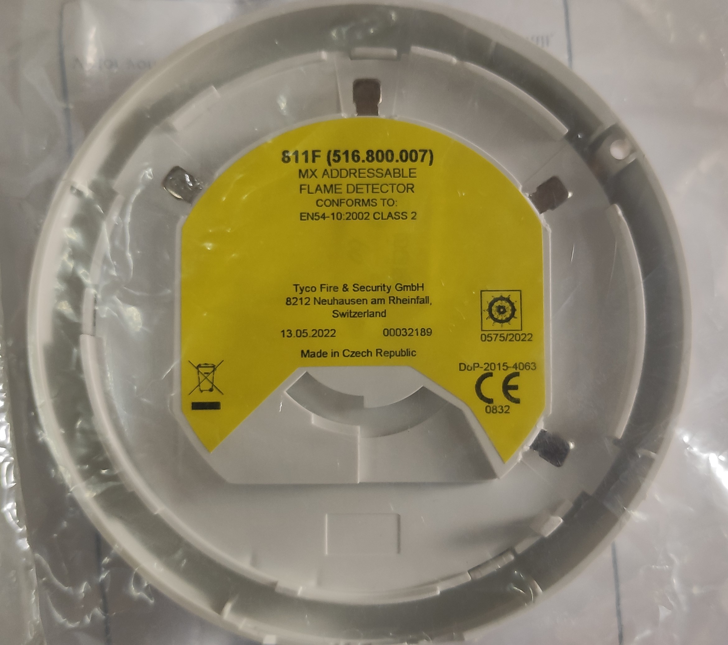 516.800.007 (811F) ADDRESSABLE FLAME DETECTOR 