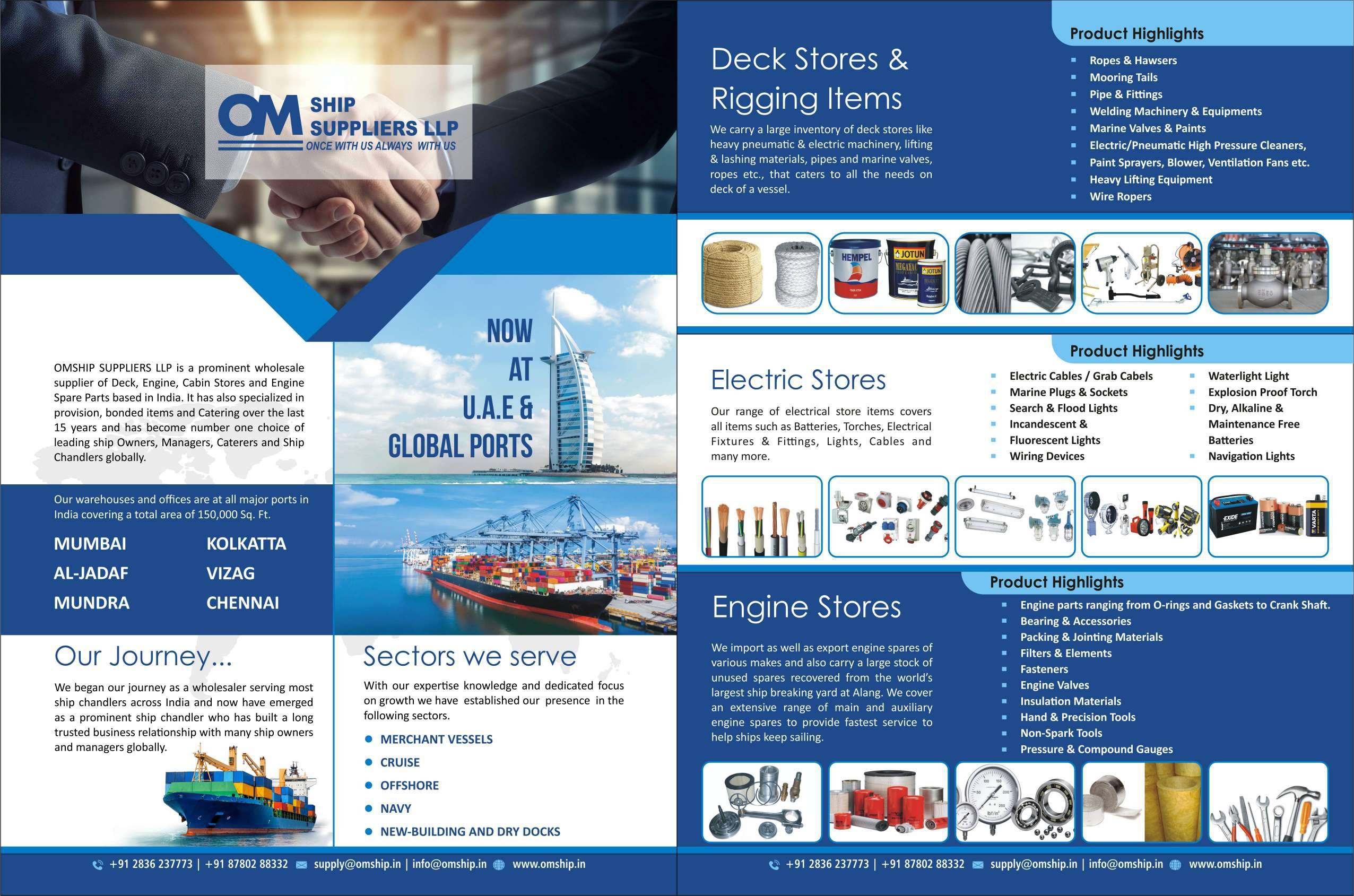 Ship stores, Spares and services