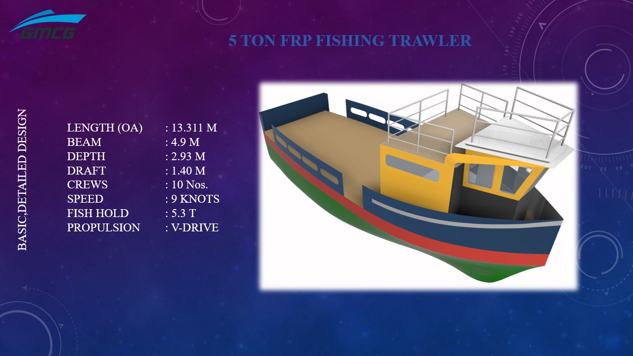 5 Ton FRP Fishing Trawler